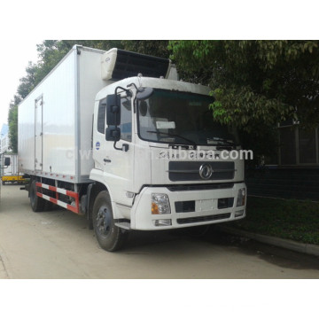 Dongfeng camión de refrigeración, 10 toneladas refrigerado camión caja aislada camioneta